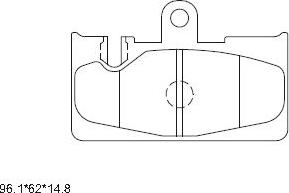 Asimco KD2752 - Гальмівні колодки, дискові гальма autozip.com.ua