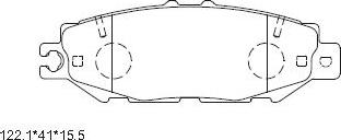 Asimco KD2705 - Гальмівні колодки, дискові гальма autozip.com.ua