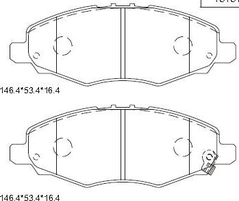 Asimco KD2735 - Гальмівні колодки, дискові гальма autozip.com.ua