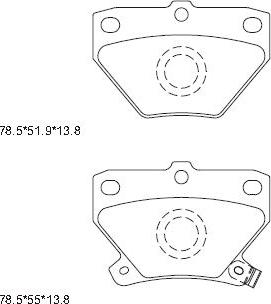 Asimco KD2720 - Гальмівні колодки, дискові гальма autozip.com.ua