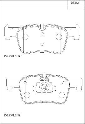 Asimco KD7442 - Гальмівні колодки, дискові гальма autozip.com.ua