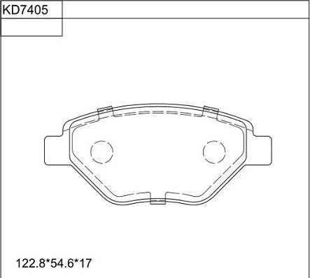 Asimco KD7405 - Гальмівні колодки, дискові гальма autozip.com.ua