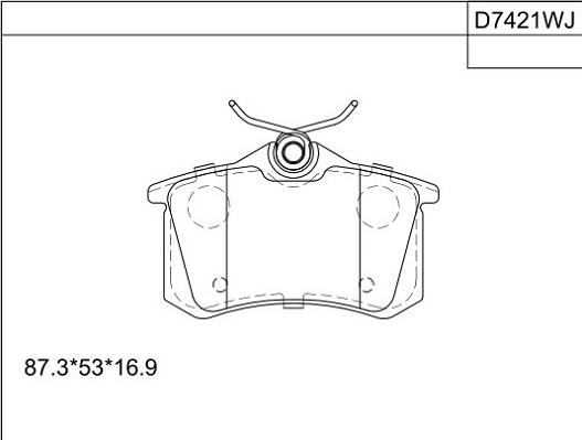 Asimco KD7421W - Гальмівні колодки, дискові гальма autozip.com.ua