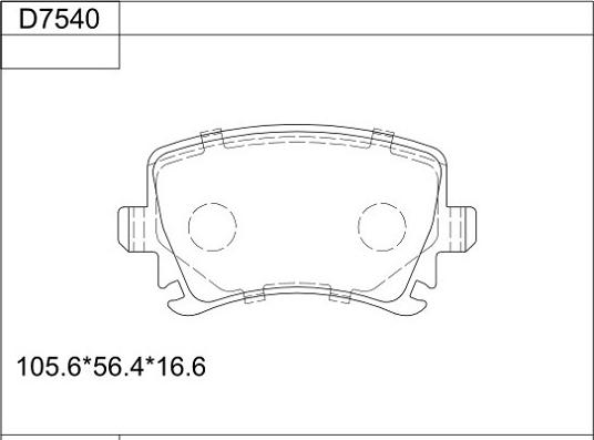 Asimco KD7540 - Гальмівні колодки, дискові гальма autozip.com.ua