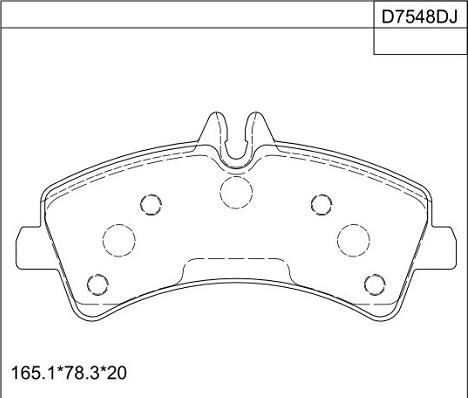 Asimco KD7548D - Гальмівні колодки, дискові гальма autozip.com.ua