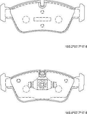 Asimco KD7550 - Гальмівні колодки, дискові гальма autozip.com.ua