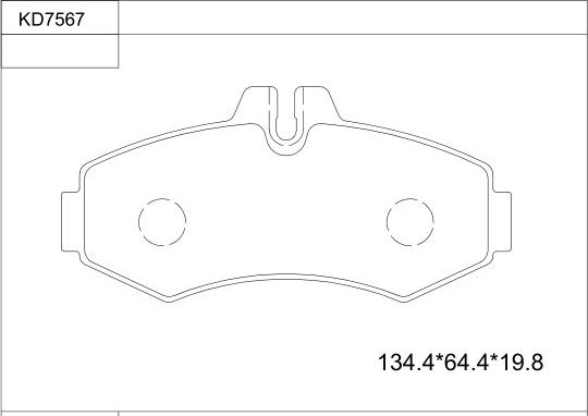 Asimco KD7567 - Гальмівні колодки, дискові гальма autozip.com.ua