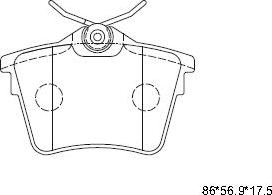 Asimco KD7504 - Гальмівні колодки, дискові гальма autozip.com.ua