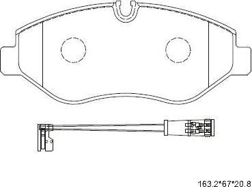 Asimco KD7515 - Гальмівні колодки, дискові гальма autozip.com.ua