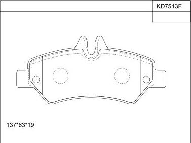 Asimco KD7513F - Гальмівні колодки, дискові гальма autozip.com.ua