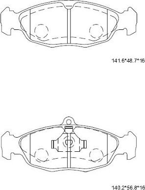 Asimco KD7517 - Гальмівні колодки, дискові гальма autozip.com.ua