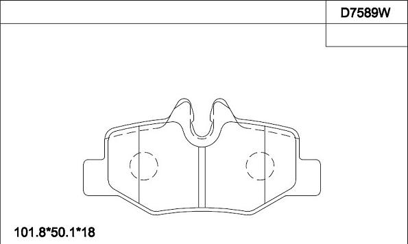 Asimco KD7589W - Гальмівні колодки, дискові гальма autozip.com.ua