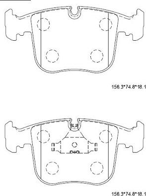 Asimco KD7582 - Гальмівні колодки, дискові гальма autozip.com.ua