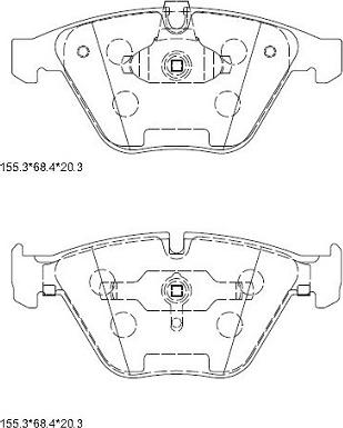 Asimco KD7535 - Гальмівні колодки, дискові гальма autozip.com.ua