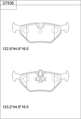 Asimco KD7538 - Гальмівні колодки, дискові гальма autozip.com.ua