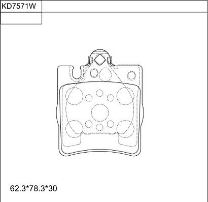 Asimco KD7571W - Гальмівні колодки, дискові гальма autozip.com.ua