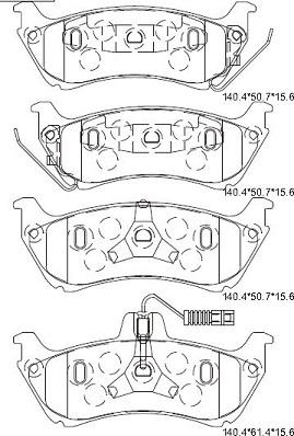 Asimco KD7572 - Гальмівні колодки, дискові гальма autozip.com.ua