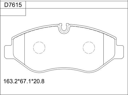 Asimco KD7615 - Гальмівні колодки, дискові гальма autozip.com.ua