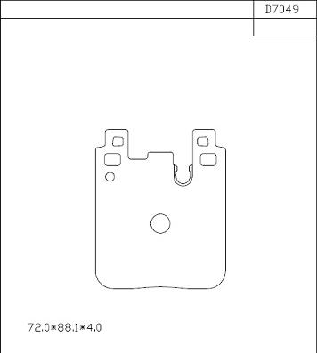 Asimco KD7049 - Гальмівні колодки, дискові гальма autozip.com.ua