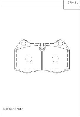 Asimco KD7043 - Гальмівні колодки, дискові гальма autozip.com.ua