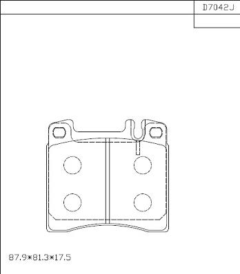 Asimco KD7042 - Гальмівні колодки, дискові гальма autozip.com.ua