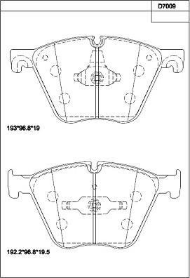 Asimco KD7009 - Гальмівні колодки, дискові гальма autozip.com.ua