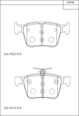 Asimco KD7016 - Гальмівні колодки, дискові гальма autozip.com.ua