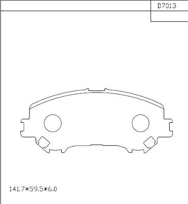 Asimco KD7013 - Гальмівні колодки, дискові гальма autozip.com.ua