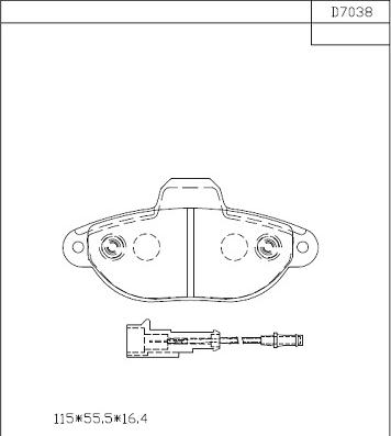 Asimco KD7038 - Гальмівні колодки, дискові гальма autozip.com.ua