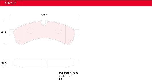 Asimco KD7107 - Гальмівні колодки, дискові гальма autozip.com.ua