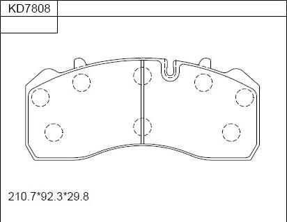 Asimco KD7808 - Гальмівні колодки, дискові гальма autozip.com.ua