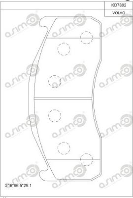 Asimco KD7802 - Гальмівні колодки, дискові гальма autozip.com.ua