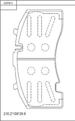 Asimco KD7811 - Гальмівні колодки, дискові гальма autozip.com.ua