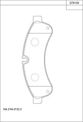 Asimco KD78129 - Гальмівні колодки, дискові гальма autozip.com.ua