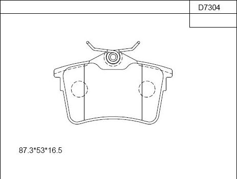 Asimco KD7304 - Гальмівні колодки, дискові гальма autozip.com.ua