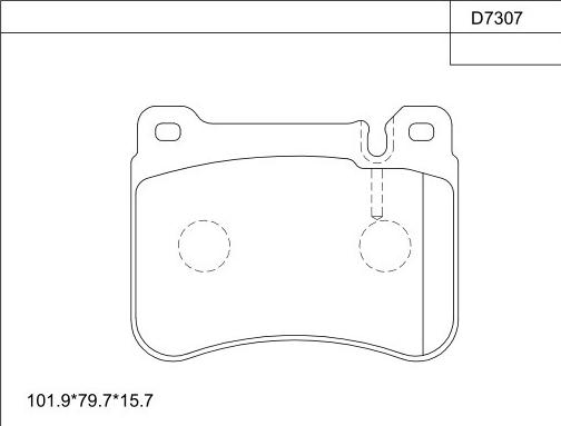 Asimco KD7307 - Гальмівні колодки, дискові гальма autozip.com.ua