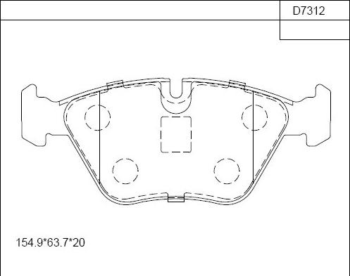 Asimco KD7312 - Гальмівні колодки, дискові гальма autozip.com.ua