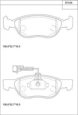 Asimco KD7339 - Гальмівні колодки, дискові гальма autozip.com.ua