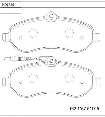 Asimco KD7329 - Гальмівні колодки, дискові гальма autozip.com.ua