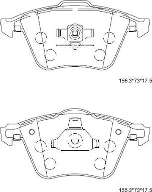 Asimco KD7798H - Гальмівні колодки, дискові гальма autozip.com.ua