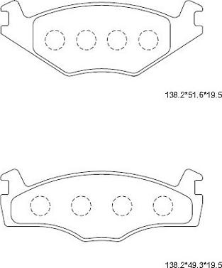 Asimco KD7756 - Гальмівні колодки, дискові гальма autozip.com.ua