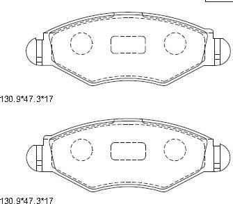 Asimco KD7751F - Гальмівні колодки, дискові гальма autozip.com.ua