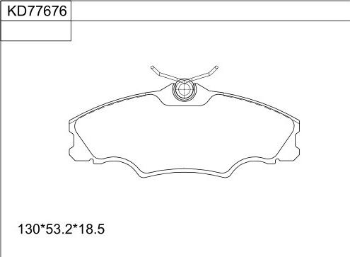 Asimco KD77676 - Гальмівні колодки, дискові гальма autozip.com.ua