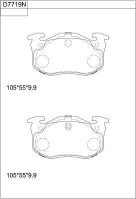 Asimco KD7719N - Гальмівні колодки, дискові гальма autozip.com.ua