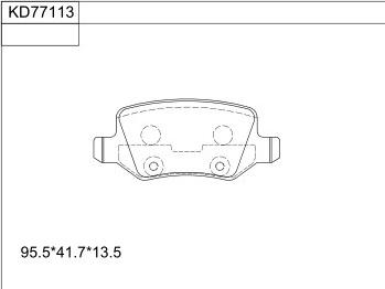 Asimco KD77113 - Гальмівні колодки, дискові гальма autozip.com.ua