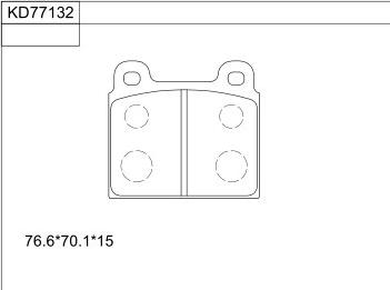 Asimco KD77132 - Гальмівні колодки, дискові гальма autozip.com.ua