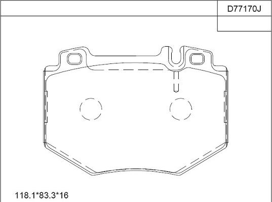 Asimco KD77170 - Гальмівні колодки, дискові гальма autozip.com.ua