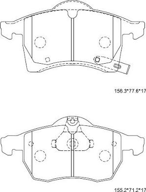 BENDIX 571975B - Гальмівні колодки, дискові гальма autozip.com.ua