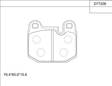 Asimco KD77206 - Гальмівні колодки, дискові гальма autozip.com.ua