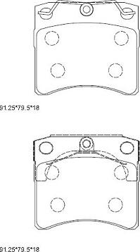 Asimco KD7723F - Гальмівні колодки, дискові гальма autozip.com.ua